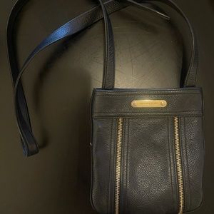 Michael Kors Black Crossbody Zipper Design Front